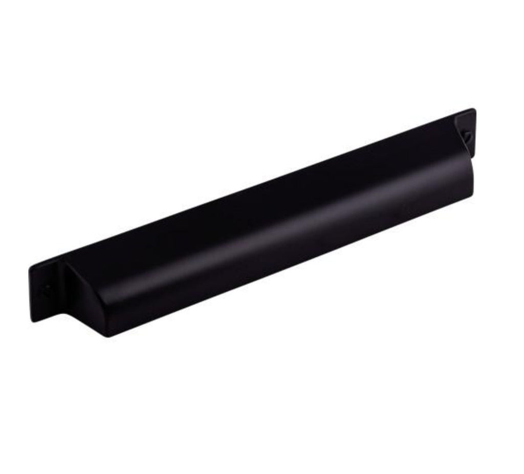 Matte Black "Montclair" Cabinet Knobs and Cup Pulls - Forge Hardware Studio