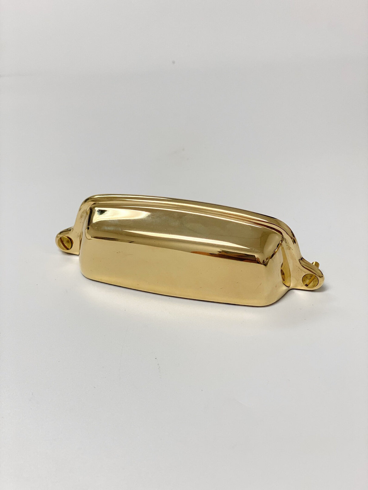 Unlacquered Brass "Eloise" Cabinet Cup Drawer Pull - Kitchen Drawer Handle - Forge Hardware Studio