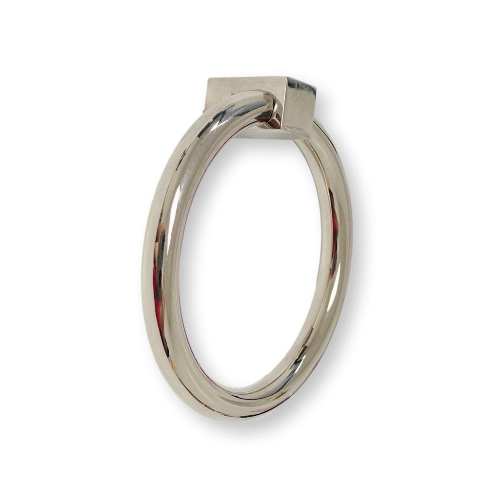 Zimi Round Ring Pull in Polished Nickel - Forge Hardware Studio