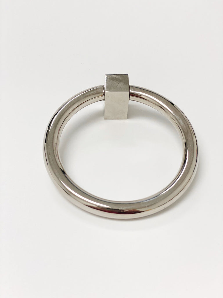 Zimi Round Ring Pull in Polished Nickel - Forge Hardware Studio