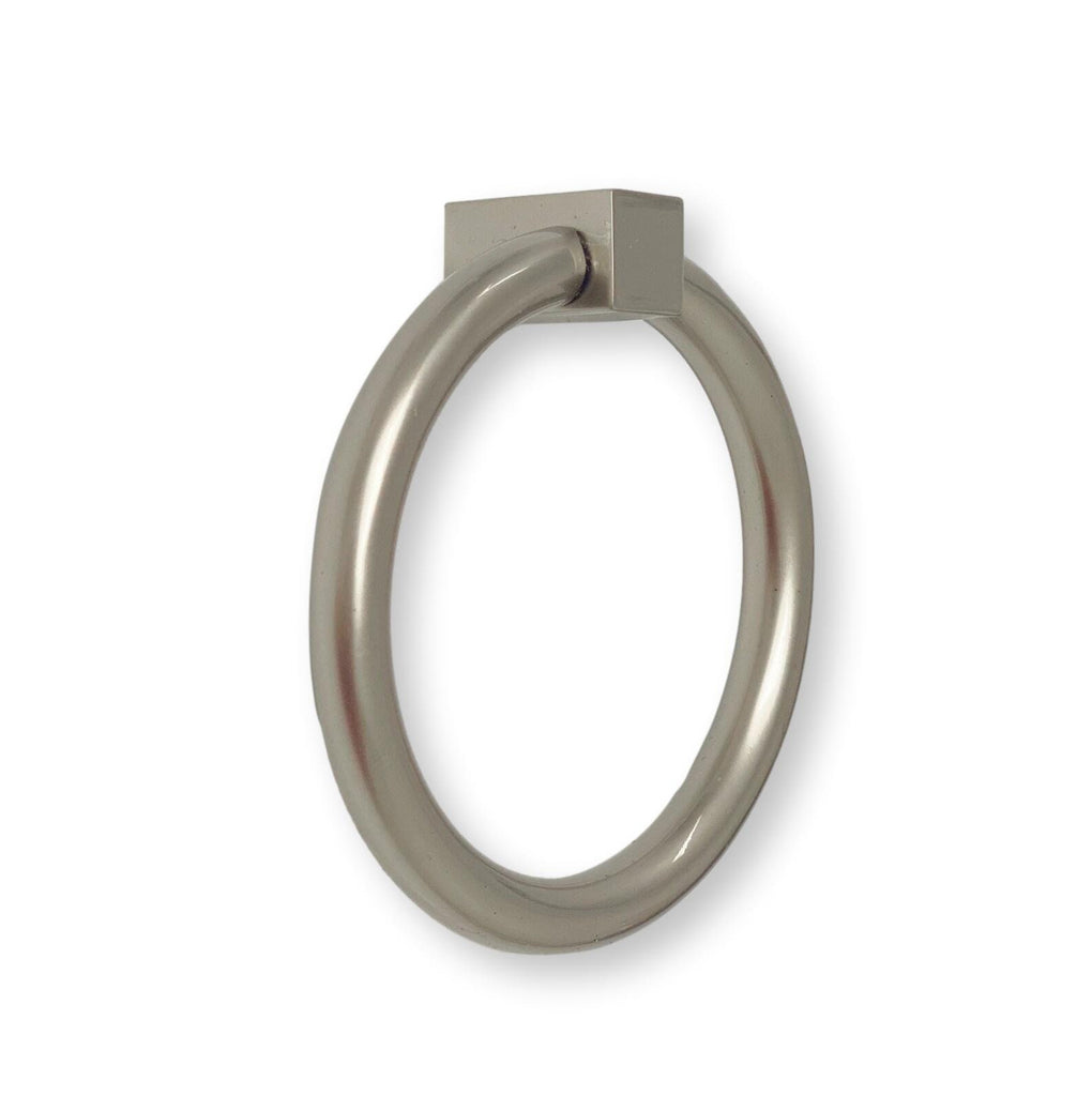 Zimi Round Ring Pull in Satin Nickel - Forge Hardware Studio