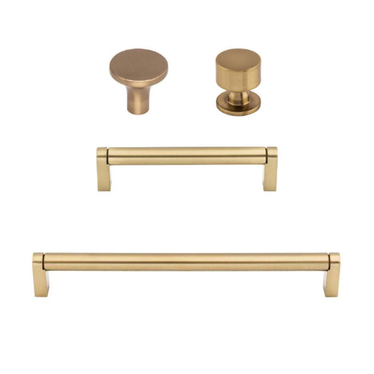 Champagne Bronze Smooth "Tessa No. 2" Cabinet Knobs and Drawer Pulls - Forge Hardware Studio
