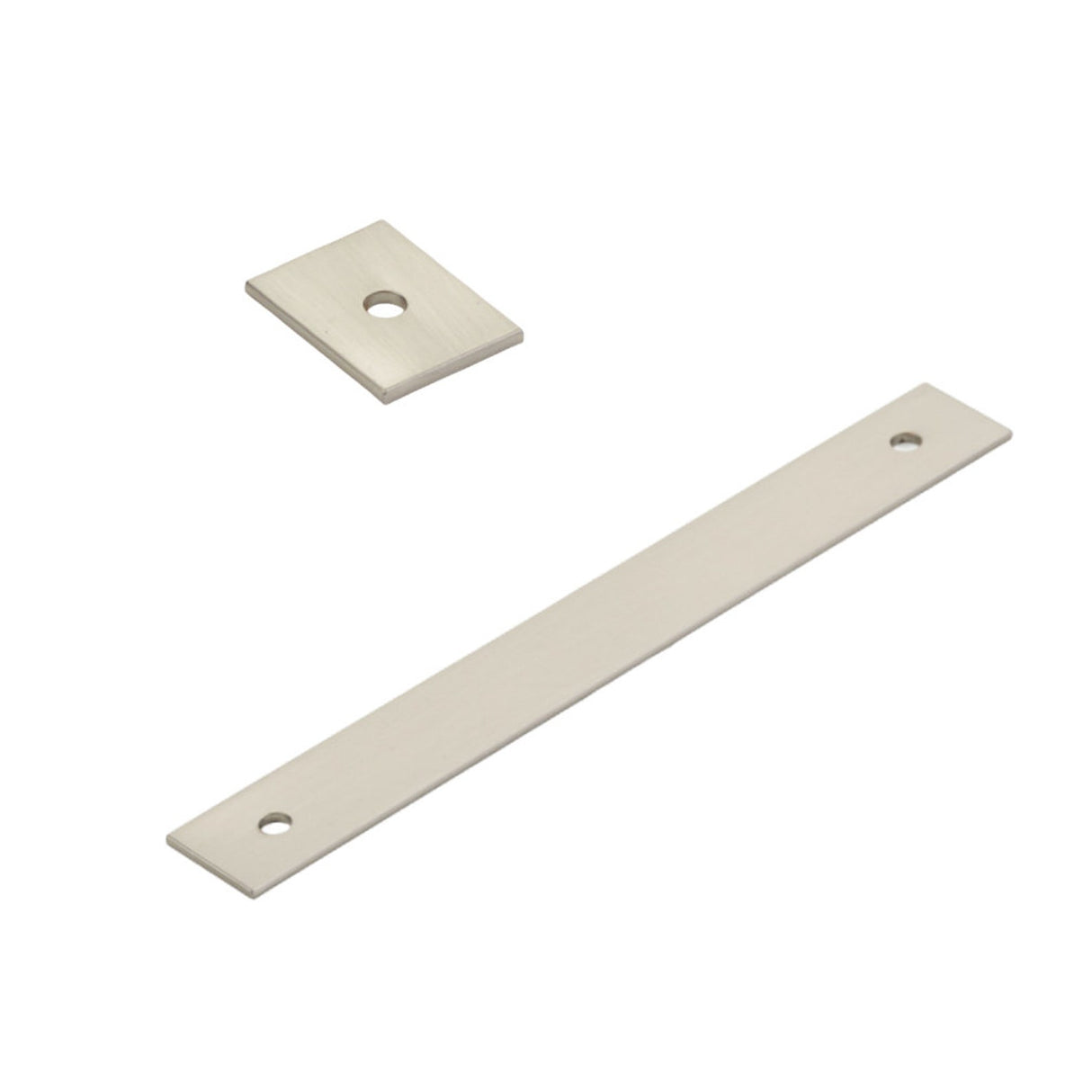 Brushed Nickel "Maison" Drawer Pull Backplates - Forge Hardware Studio