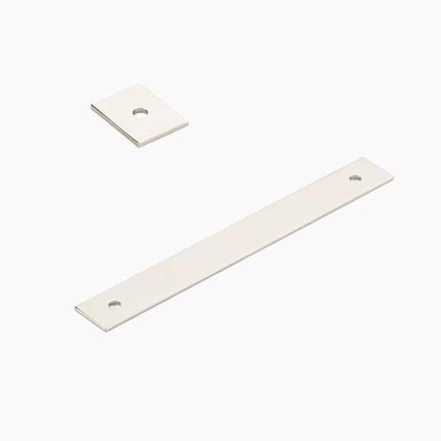 Polished Nickel "Maison" Drawer Pull Backplates - Forge Hardware Studio