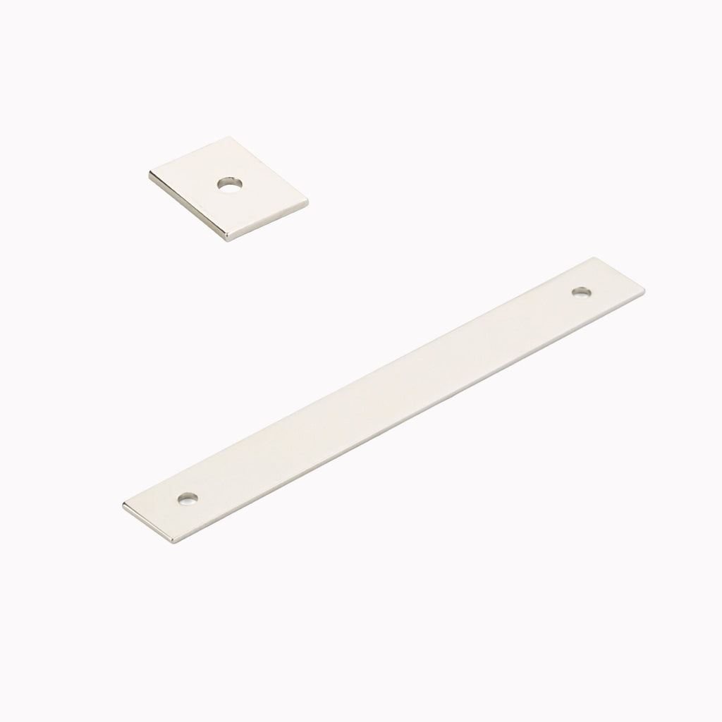 Polished Nickel "Maison" Drawer Pull Backplates - Forge Hardware Studio