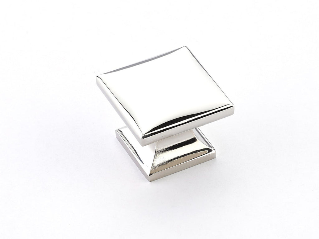 Square "Milli" Polished Nickel Cabinet Knobs and Drawer Pulls - Forge Hardware Studio