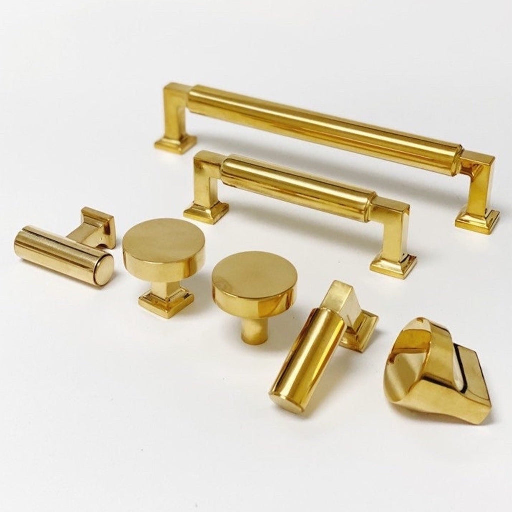 Unlacquered Brass – Tagged Brass Pulls – Forge Hardware Studio