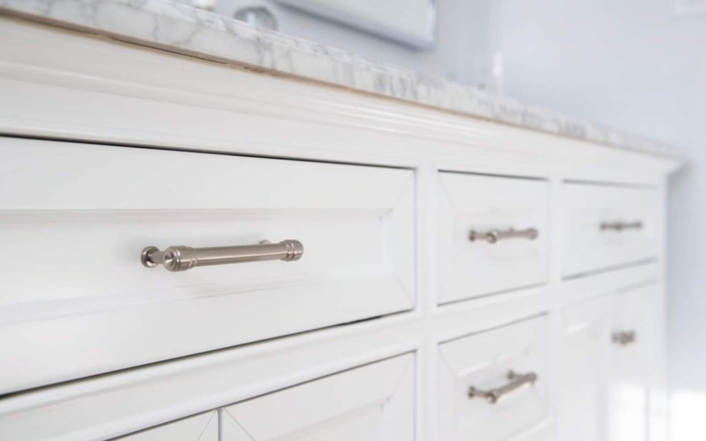 Satin Nickel "Industry" Cabinet Knobs and Drawer Pulls - Forge Hardware Studio