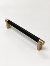 Smooth "Converse No.2" Champagne Bronze and Black Dual-Finish Knobs and Pulls - Forge Hardware Studio