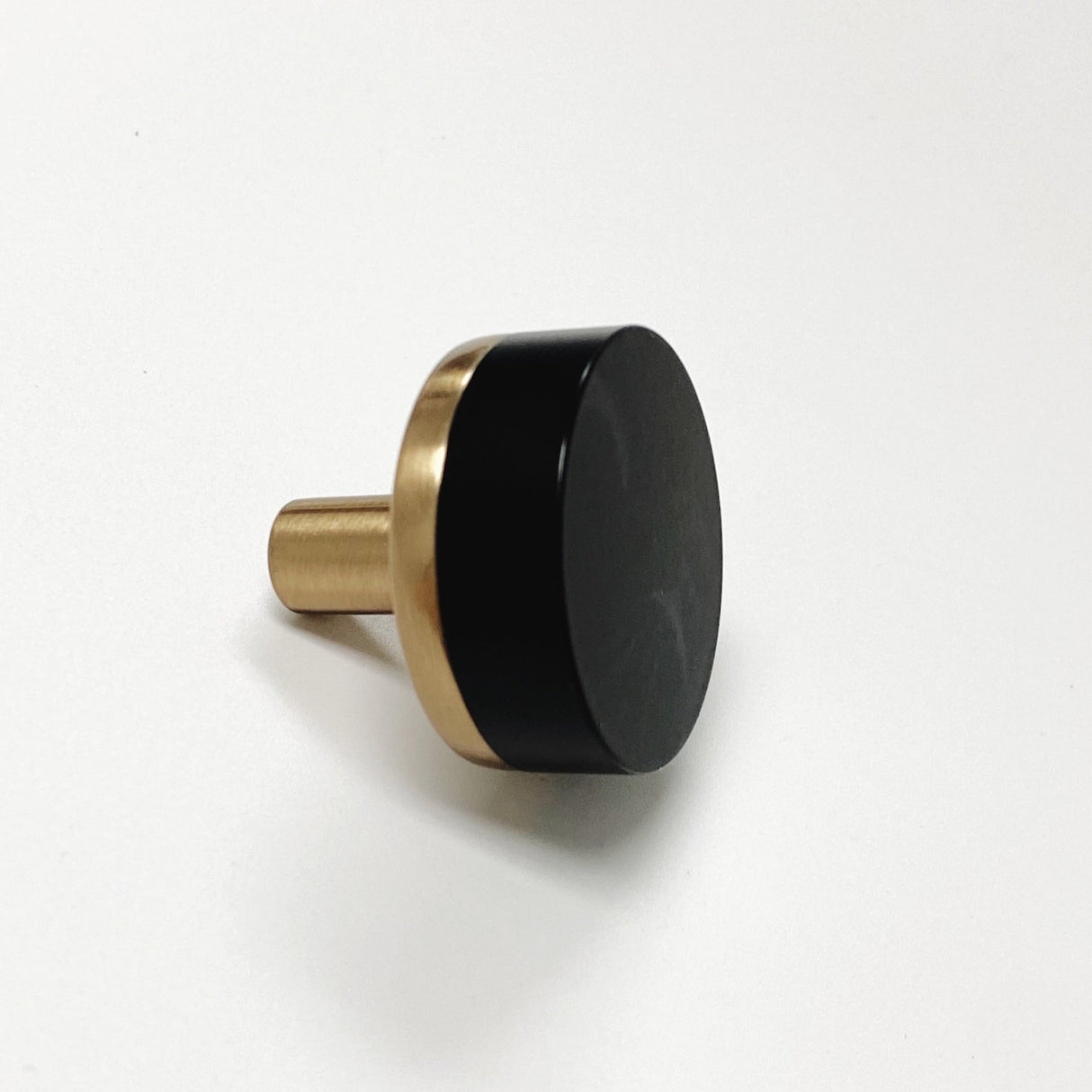 Smooth "Converse No.2" Champagne Bronze and Black Dual-Finish Knobs and Pulls - Forge Hardware Studio