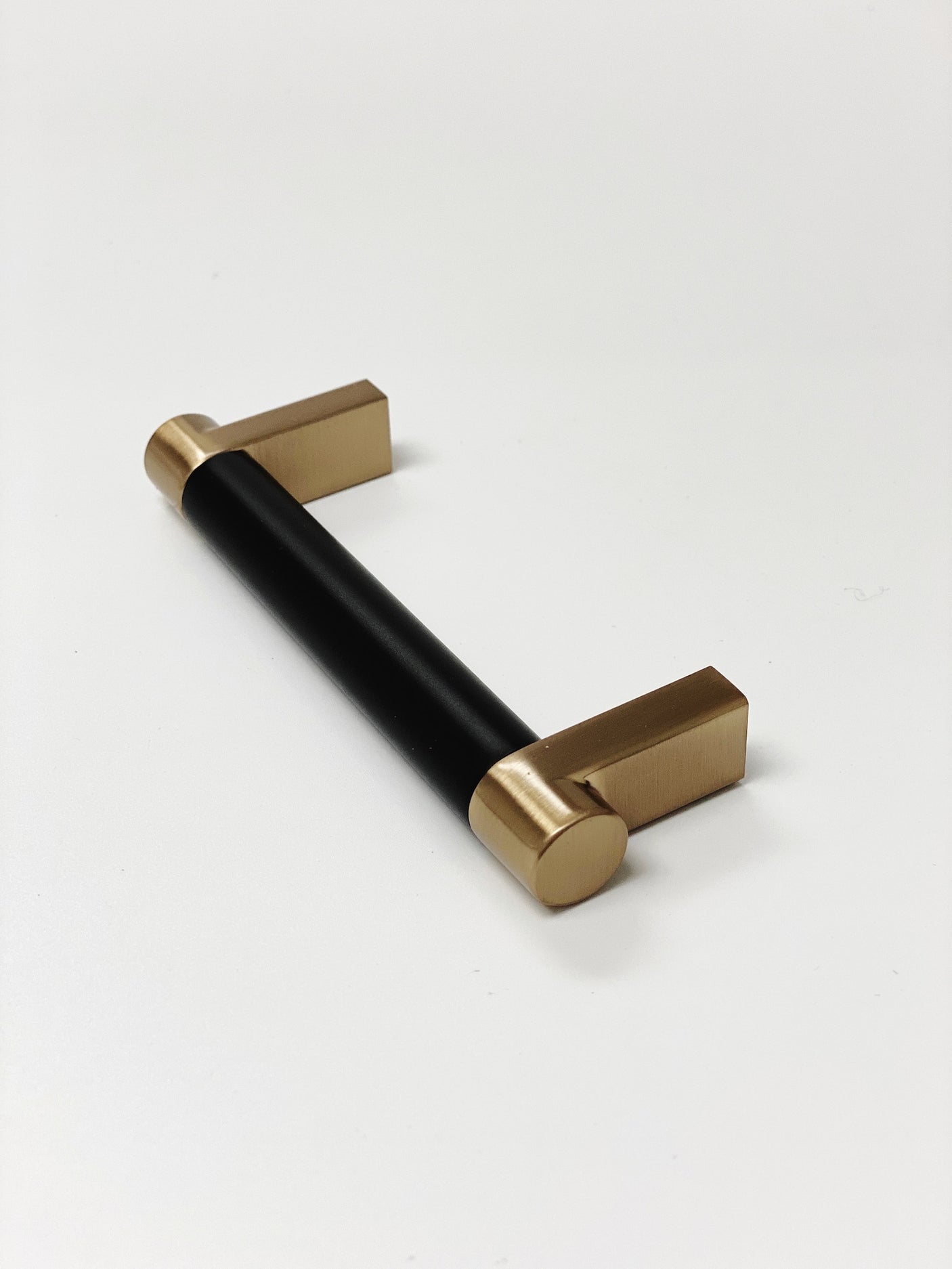 Smooth "Converse No.2" Champagne Bronze and Black Dual-Finish Knobs and Pulls - Forge Hardware Studio