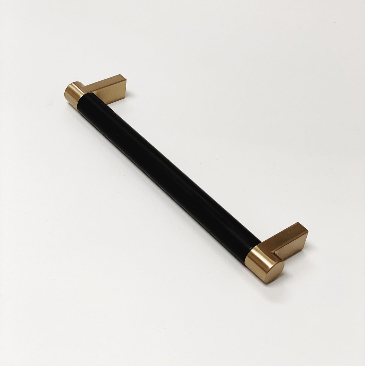 Smooth "Converse No.2" Champagne Bronze and Black Dual-Finish Knobs and Pulls - Forge Hardware Studio