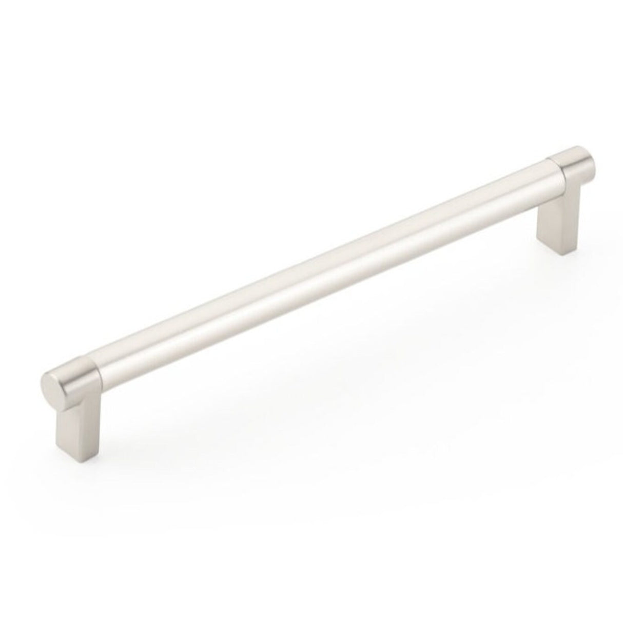 Smooth "Converse No.2" Satin Nickel Cabinet Knobs and Drawer Pulls - Forge Hardware Studio