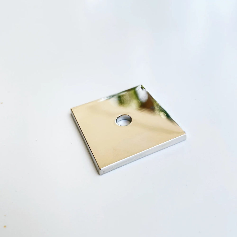 Polished Nickel Backplate 1-1/8” for Cabinet Knobs in Polished Nickel Only - Forge Hardware Studio