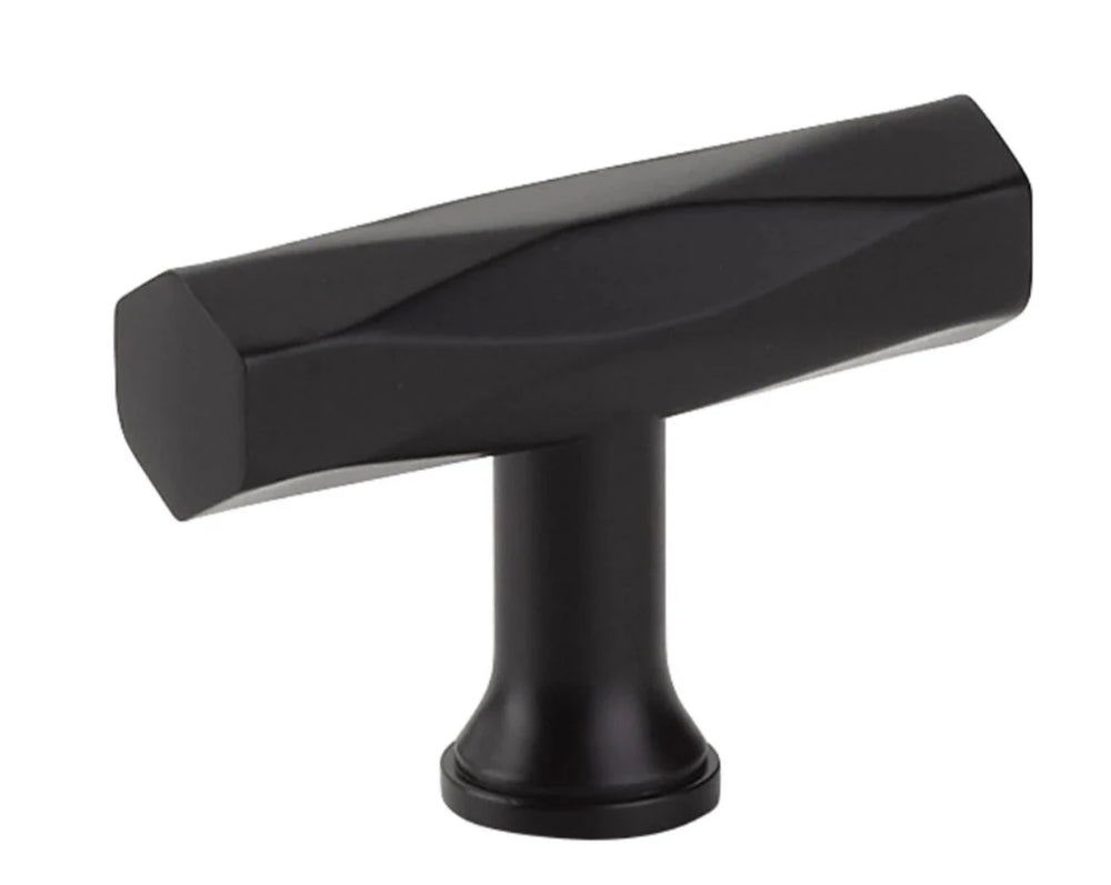 T-Bar "American Designer" Drawer Pulls in Matte Black - Forge Hardware Studio