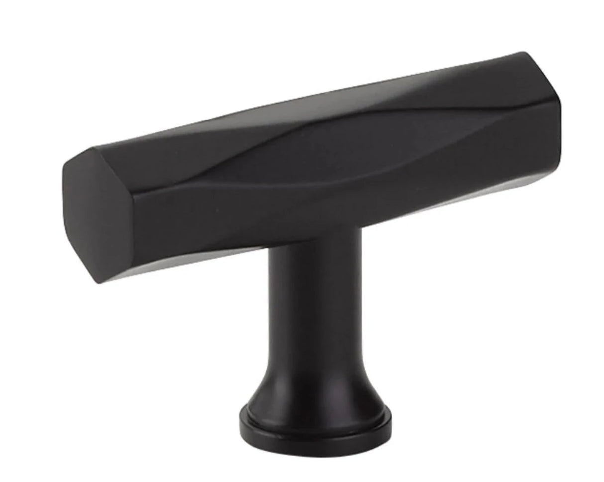 T-Bar "American Designer" Drawer Pulls in Matte Black - Forge Hardware Studio