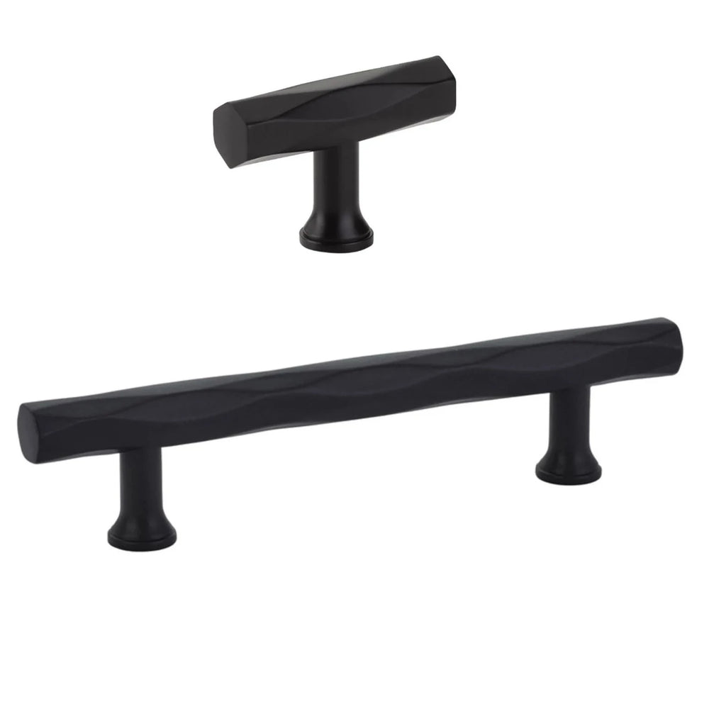 T-Bar "American Designer" Drawer Pulls in Matte Black - Forge Hardware Studio