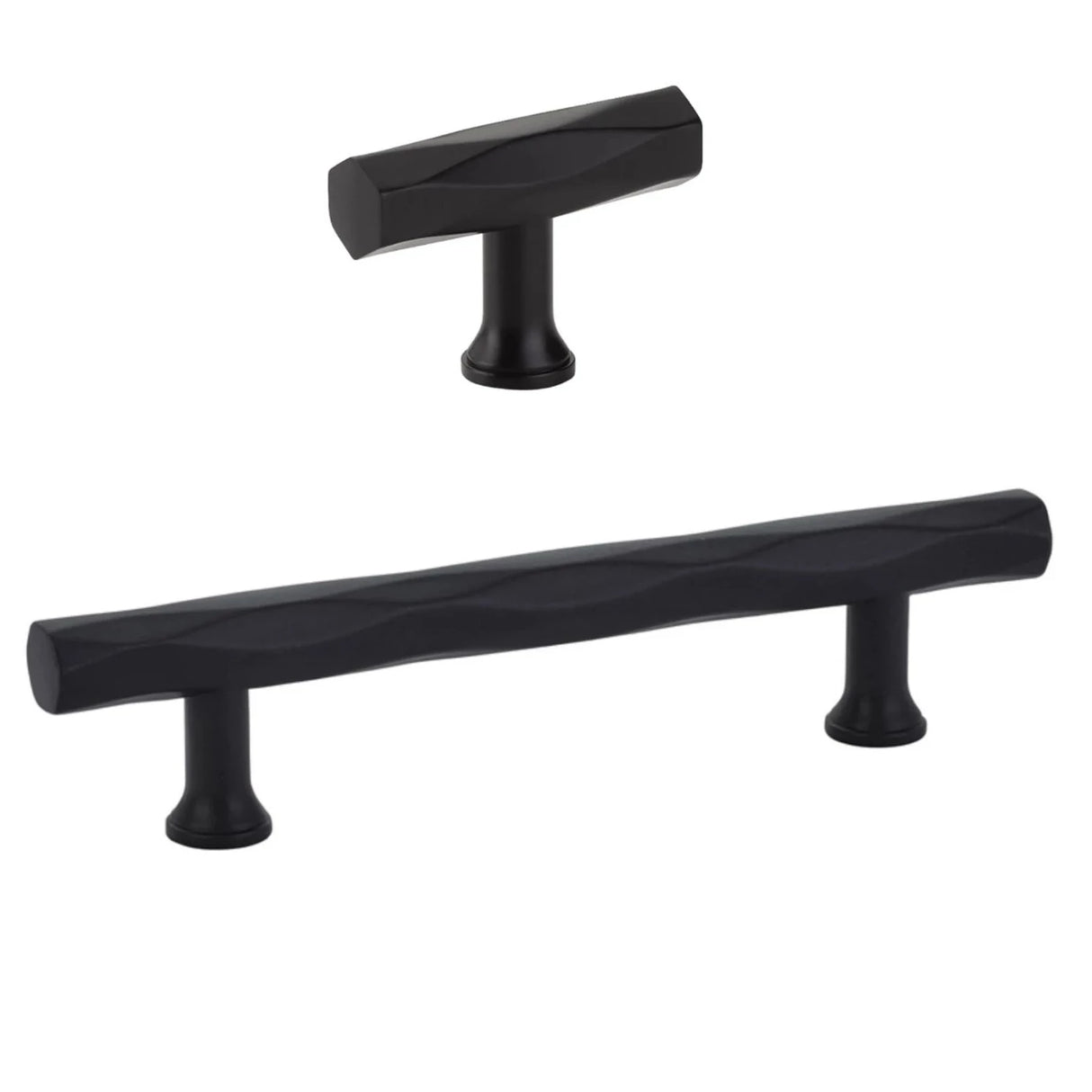 T-Bar "American Designer" Drawer Pulls in Matte Black - Forge Hardware Studio