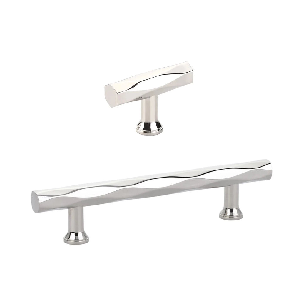 T-Bar "American Designer" Drawer Pulls in Polished Nickel - Forge Hardware Studio