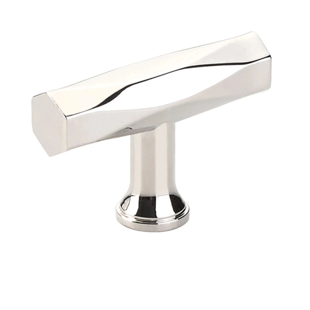 T-Bar "American Designer" Drawer Pulls in Polished Nickel - Forge Hardware Studio