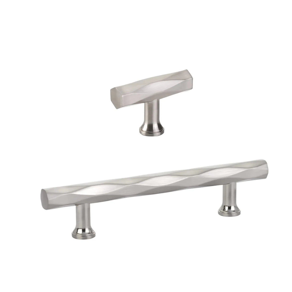 T-Bar "American Designer" Drawer Pulls in Satin Nickel - Forge Hardware Studio