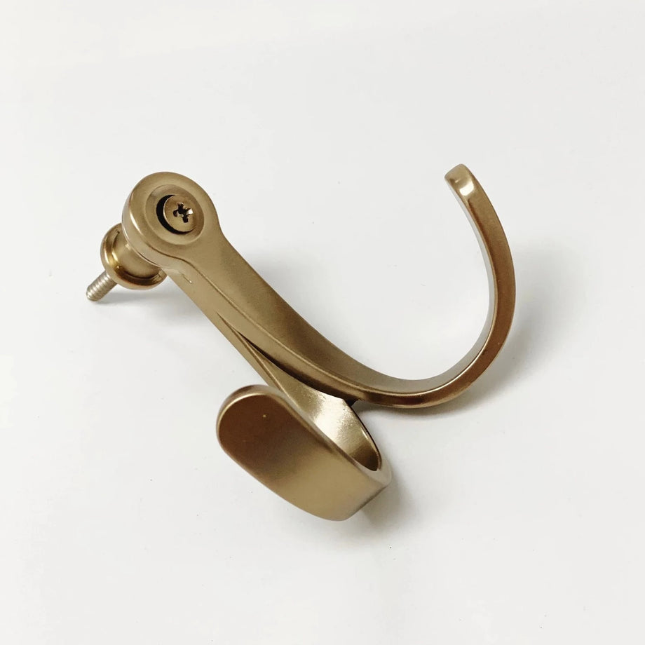 Champagne Bronze Modern Double Wall Hook Hat Towel Hook – Forge Hardware  Studio