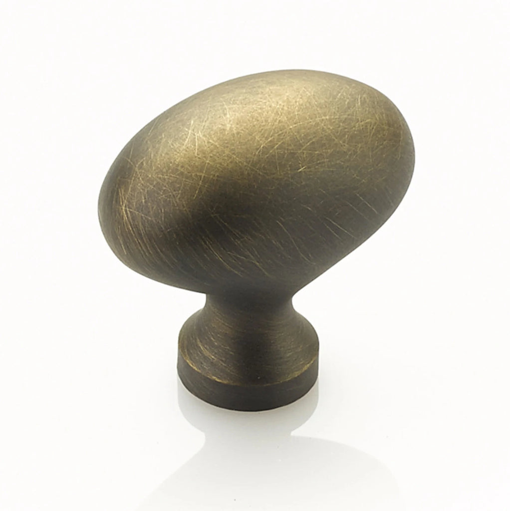 Traditional "Joy" Drawer Pulls in Satin Antique Brass - Forge Hardware Studio