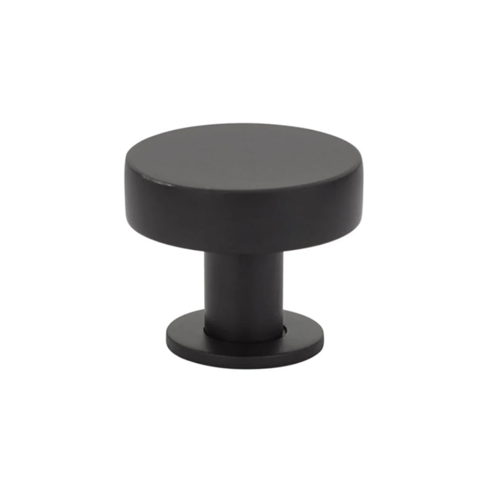 Hope Matte Black Round Cabinet Knob - Forge Hardware Studio