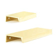 Unlacquered Brass "Parker" Edge Drawer Pull - Forge Hardware Studio