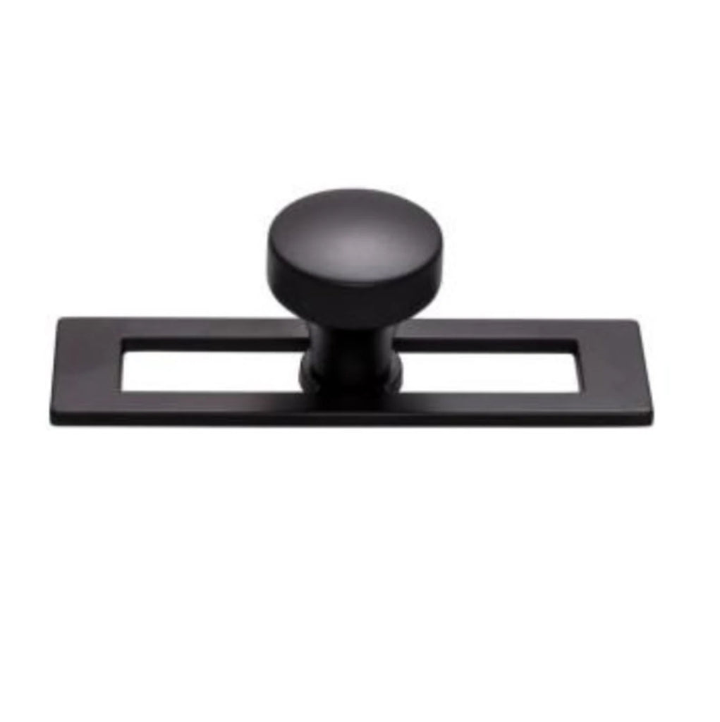 Matte Black "City" Drawer Pulls and Knob with Backplate - Forge Hardware Studio