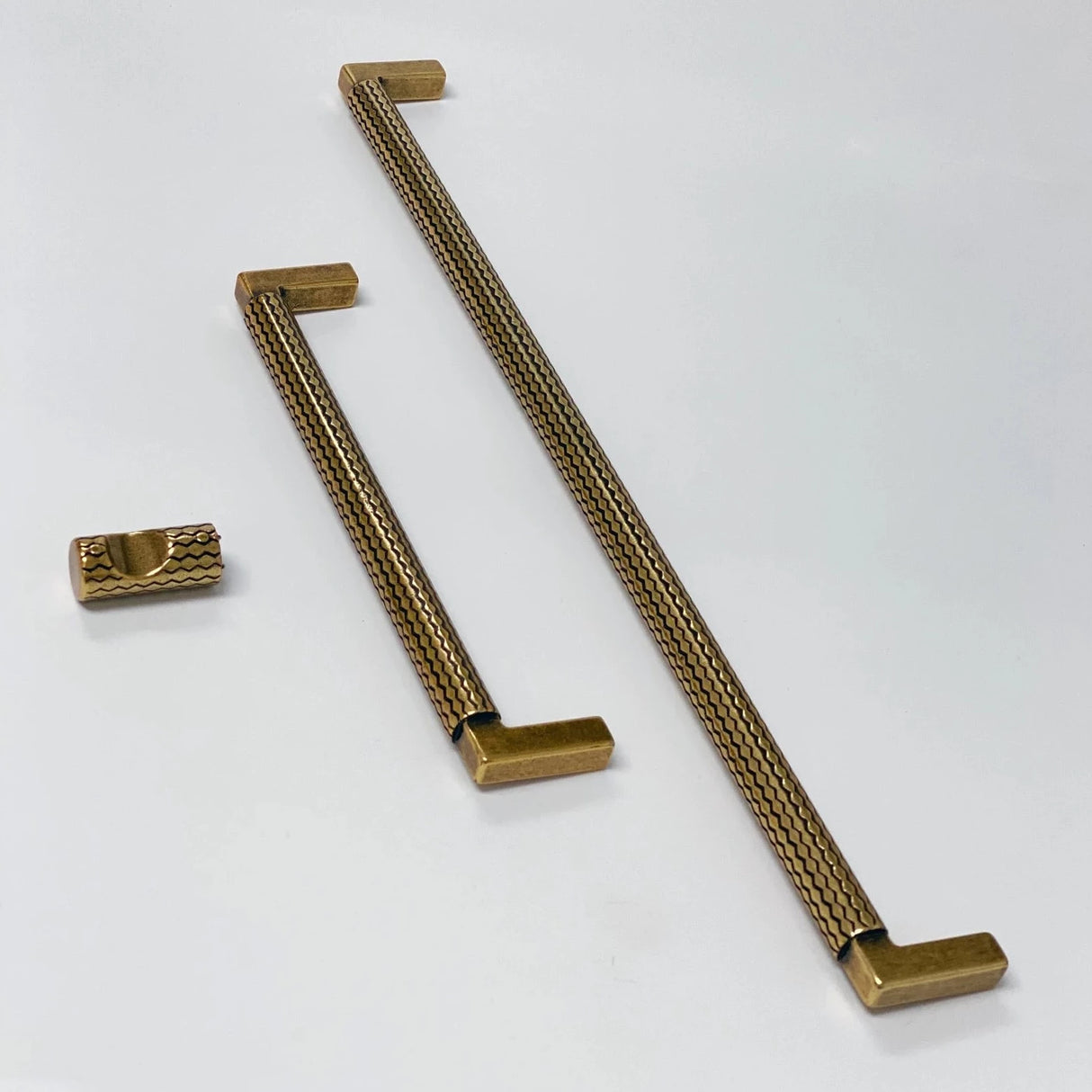 U-Shaped "Venice" Drawer Pull in Antique Brass - Forge Hardware Studio