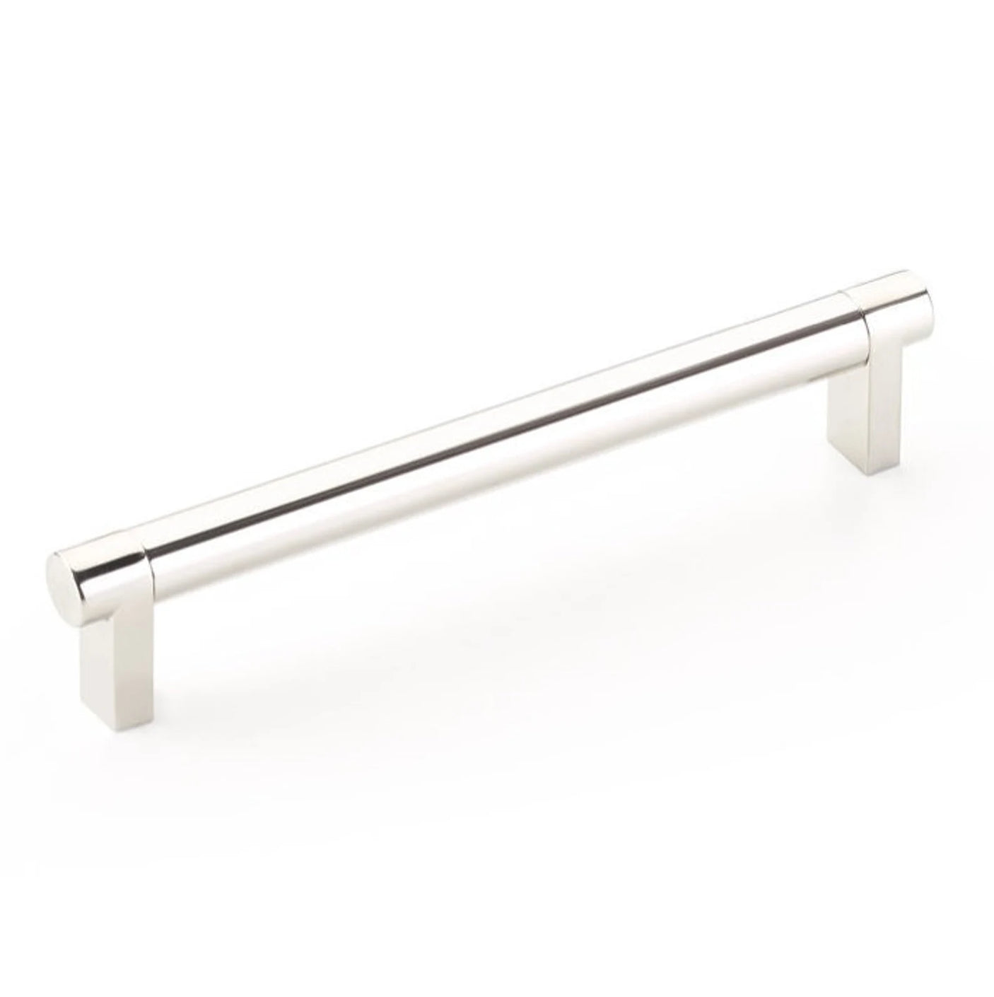 Smooth "Converse No.2" Polished Nickel Cabinet Knobs and Drawer Pulls - Forge Hardware Studio