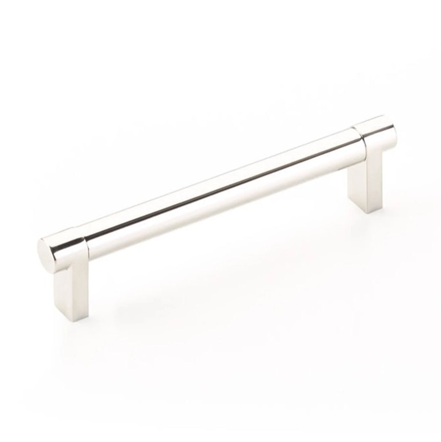 Smooth "Converse No.2" Polished Nickel Cabinet Knobs and Drawer Pulls - Forge Hardware Studio