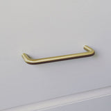 Wire Mid-Century "Peggy" Satin Brass Drawer Pulls - Brass Cabinet Hardware 
