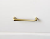 Wire Mid-Century "Peggy" Satin Brass Drawer Pulls - Brass Cabinet Hardware 