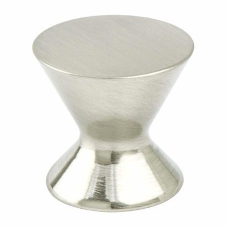 Satin Nickel "Core" Drawer Pulls and Knob - Brass Cabinet Hardware 