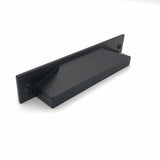 Knurled Cup Bin Pull "Kava" Matte Black Textured Kitchen Drawer Pull - Brass Cabinet Hardware 