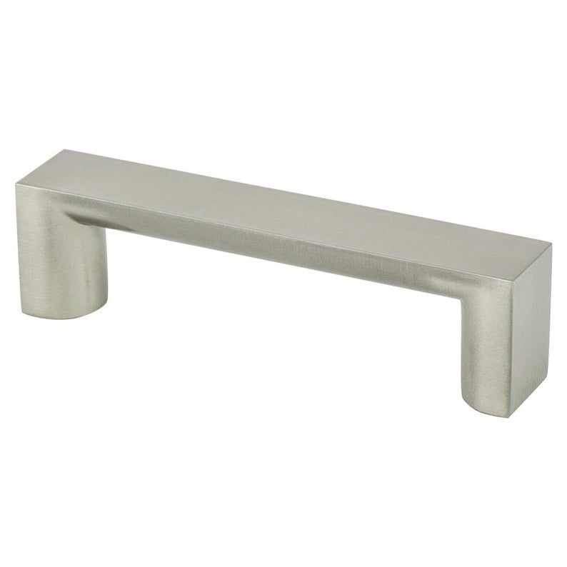 Brushed Nickel "Tila" Wide Drawer Pulls and Knob - Brass Cabinet Hardware 