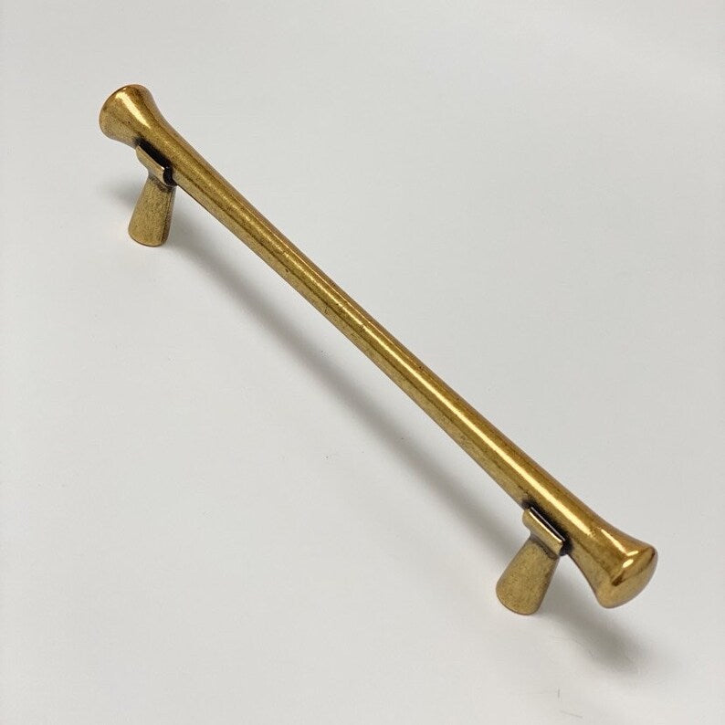 Hourglass "Tuscany" Drawer Pulls and Knobs in Antique Brass - Forge Hardware Studio