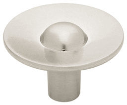 Satin Nickel Cabinet Knob - Mid-Century Knobs - Brass Cabinet Hardware 