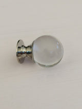 Polished Nickel and Lucite Ball Cabinet Knob - Brass Cabinet Hardware 