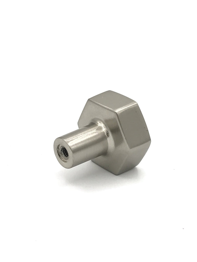 Geometric Satin Nickel "Geo" Cabinet Knobs and Drawer Pulls - Forge Hardware Studio