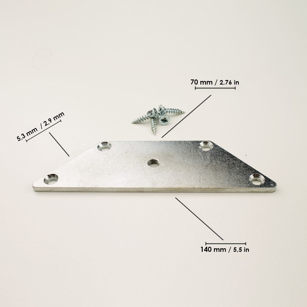 Universal Fitting Plate for Legs - Brass Cabinet Hardware 