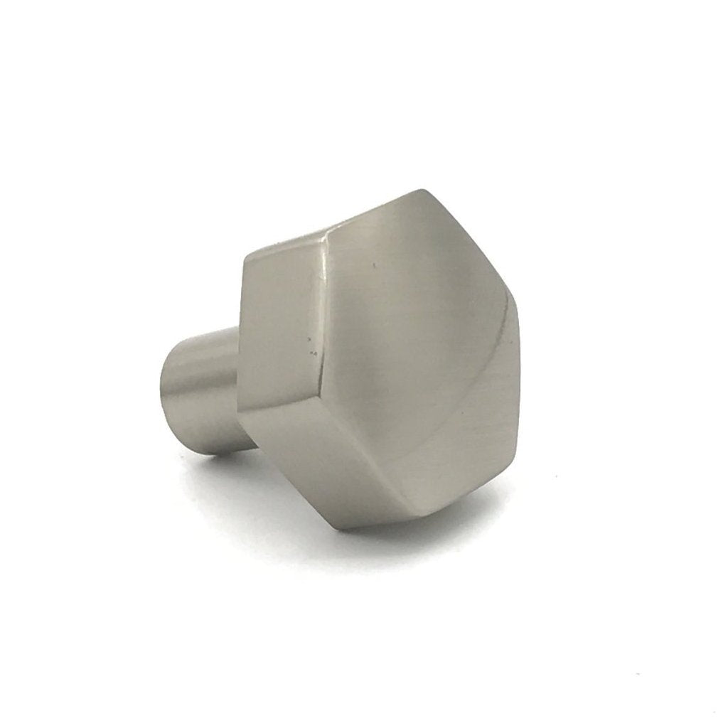Geometric Satin Nickel "Geo" Cabinet Knobs and Drawer Pulls - Forge Hardware Studio