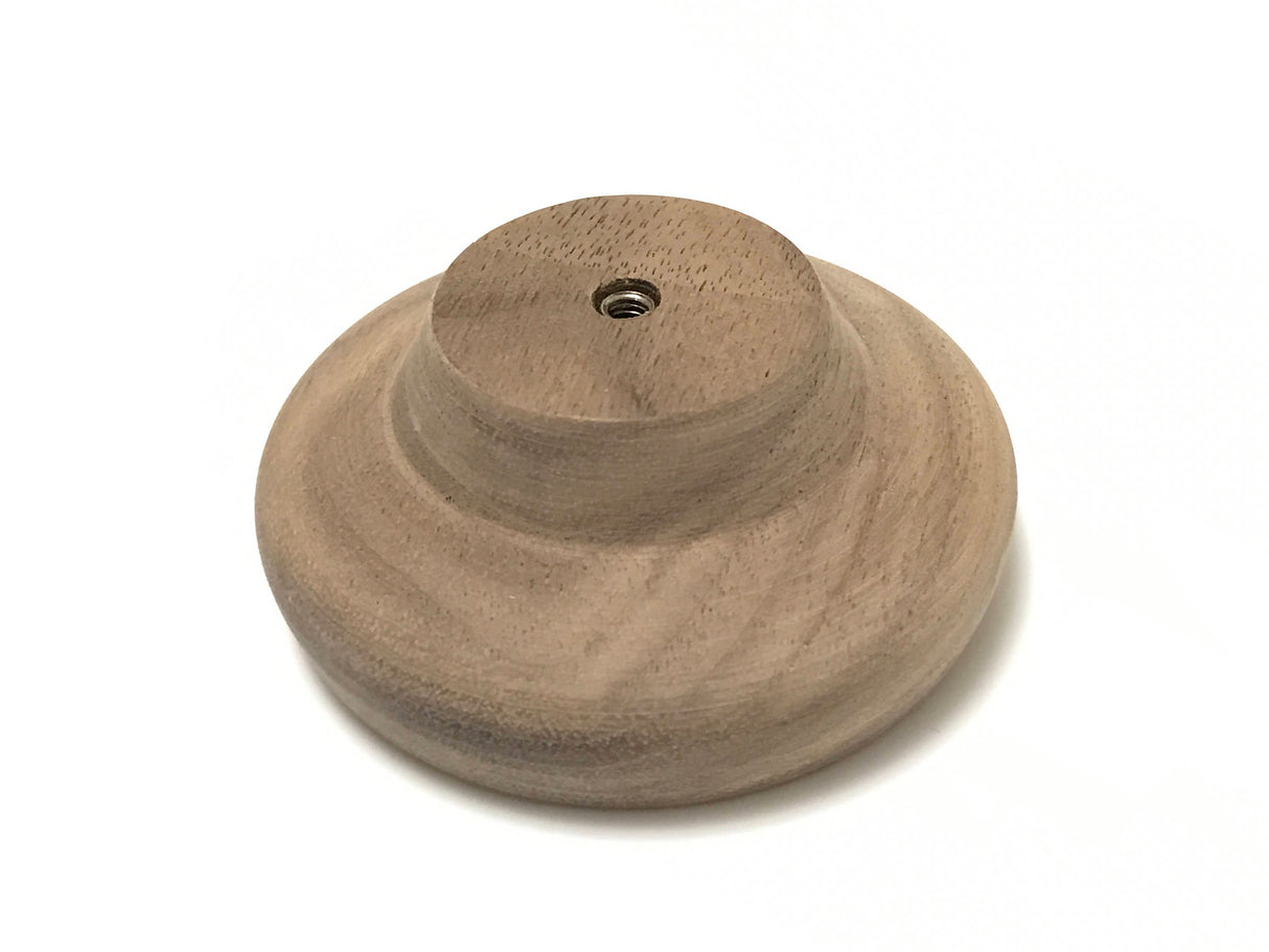 Wood Drawer Knob - Mid-century Modern Cabinet Pulls - Kitchen Cabinet Hardware - Brass Cabinet Hardware 