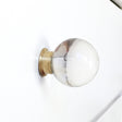 Beautiful unique glass and brass ball round knob