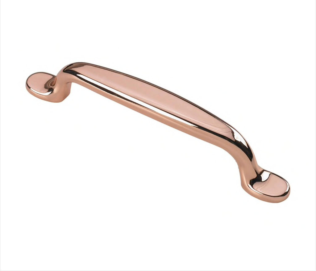 Polished Copper "Neet" - 3-3/4" Pull - Hardware Pull - Brass Cabinet Hardware 