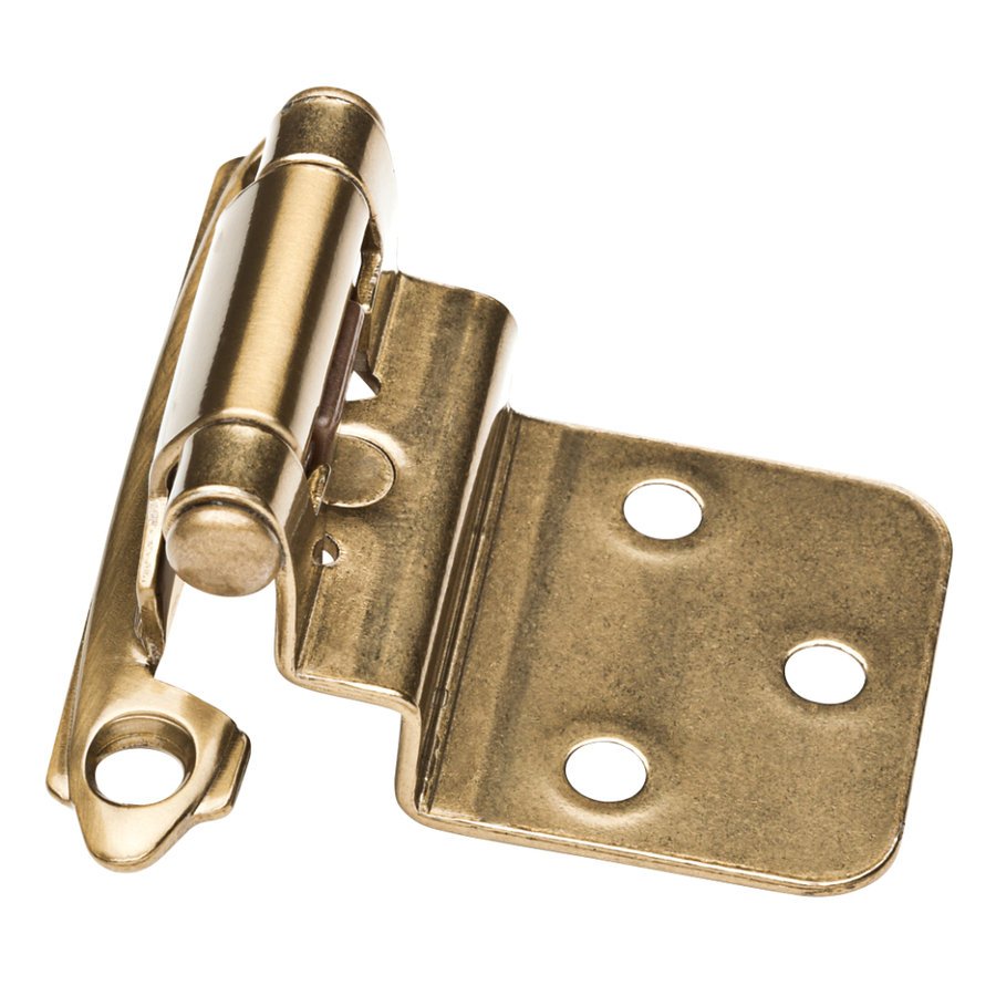 Champagne Bronze Hinge 3/8" Self-Closing Hinge - Brass Cabinet Hardware 