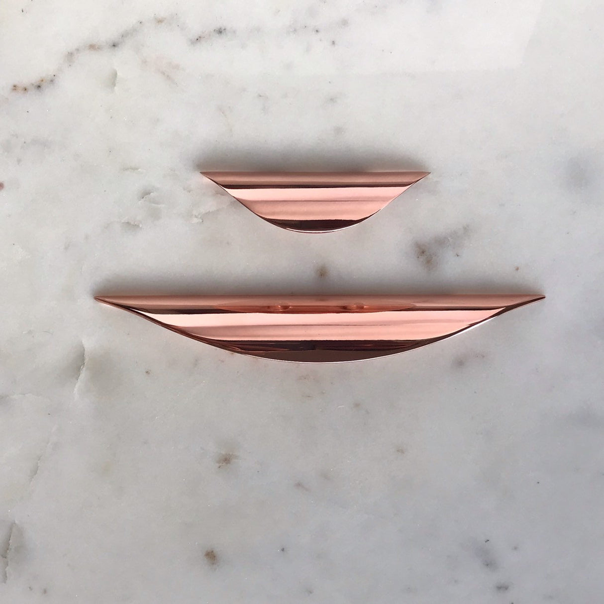Luna Cabinet Knobs-Polished Copper Drawer Pull-Cabinet Handle - Brass Cabinet Hardware 