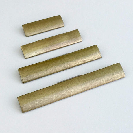 Rectangular "Dara" Aged Brass Drawer Pulls - Cabinet Handles - Forge Hardware Studio